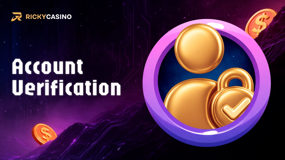 User verification icon illustrating Ricky Casino account verification