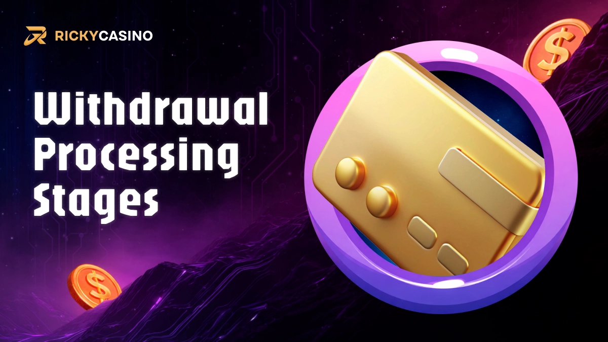 redit card icon illustrating Ricky Casino withdrawal processing stages