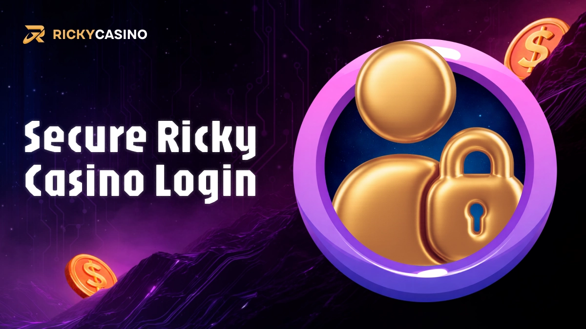Lock icon representing secure login at Ricky Casino