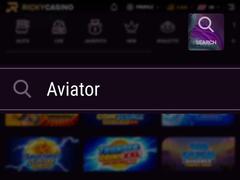 Search for “Aviator”