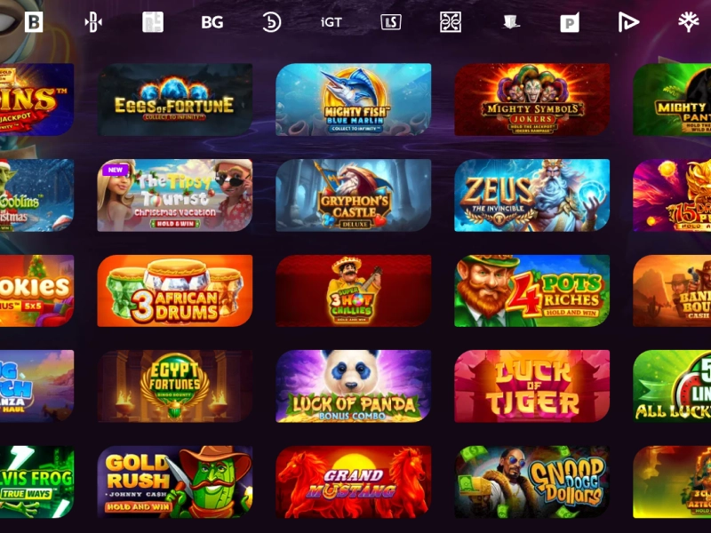 Ricky Casino games lobby where players can use bonus funds
