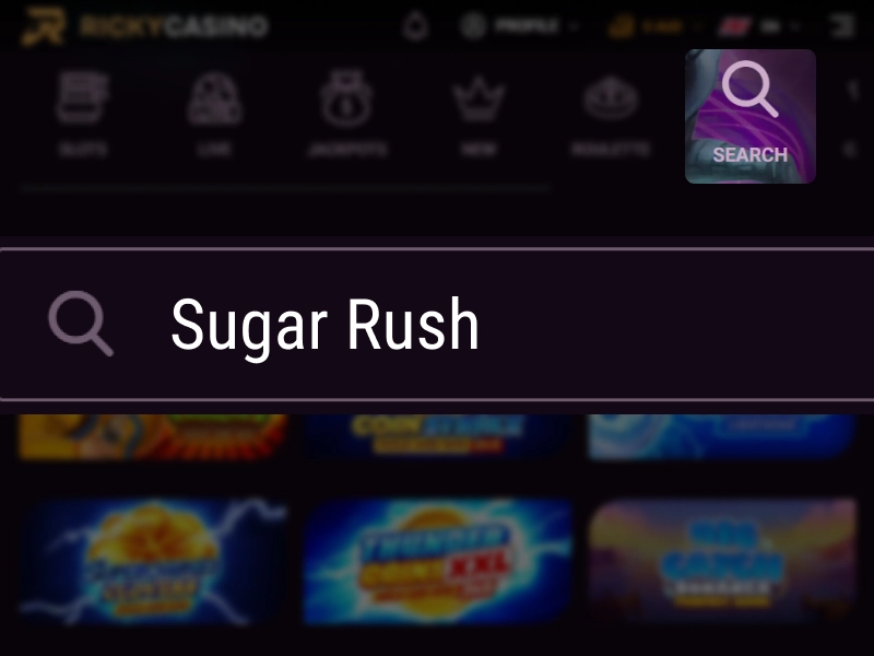 Go to the game section and find Sugar Rush.